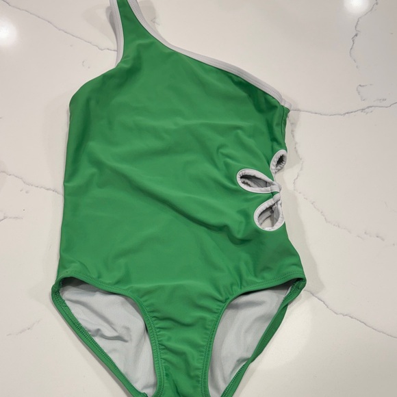 Old Navy Other - Old Navy Green One-Shoulder Kids Swimsuit